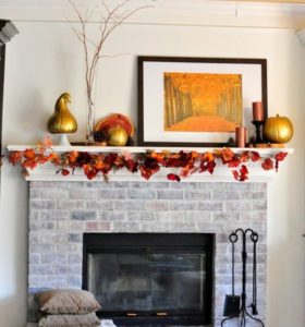 fall fireplace